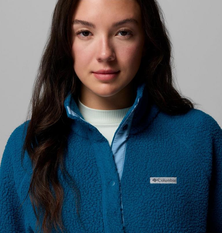 Women's Jasper Ridge Pebbled Fleece Jacket, Color: Phoenix Blue, Rainy Day, image 6