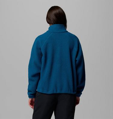 Women's Jasper Ridge Pebbled Fleece Jacket, Color: Phoenix Blue, Rainy Day, image 3