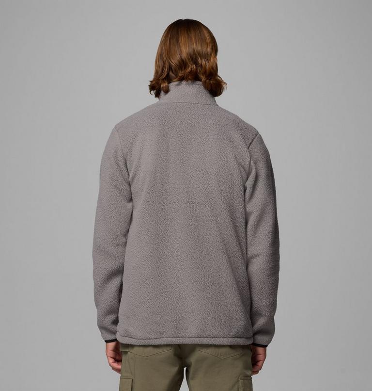 Forro polar texturizado con media cremallera Jasper Ridge para hombre, Color: City Grey, Black, image 3