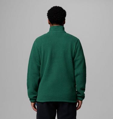 Men's Jasper Ridge Pebbled Half Zip Fleece, Color: Rain Forest, Greenscape, image 7