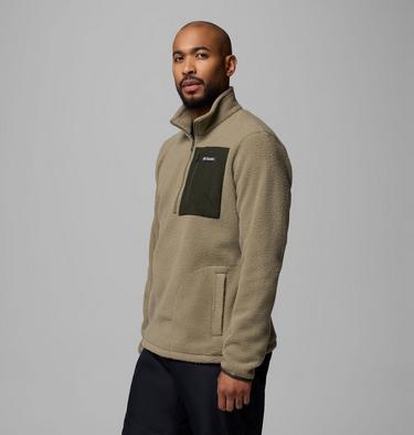 Polaire Demi-zip Texturée Jasper Ridge Homme, Color: Stone Green, Greenscape, image 4