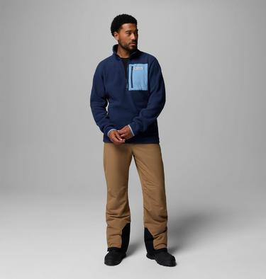 Men's Jasper Ridge Pebbled Half Zip Fleece, Color: Collegiate Navy, Rainy Day, image 2