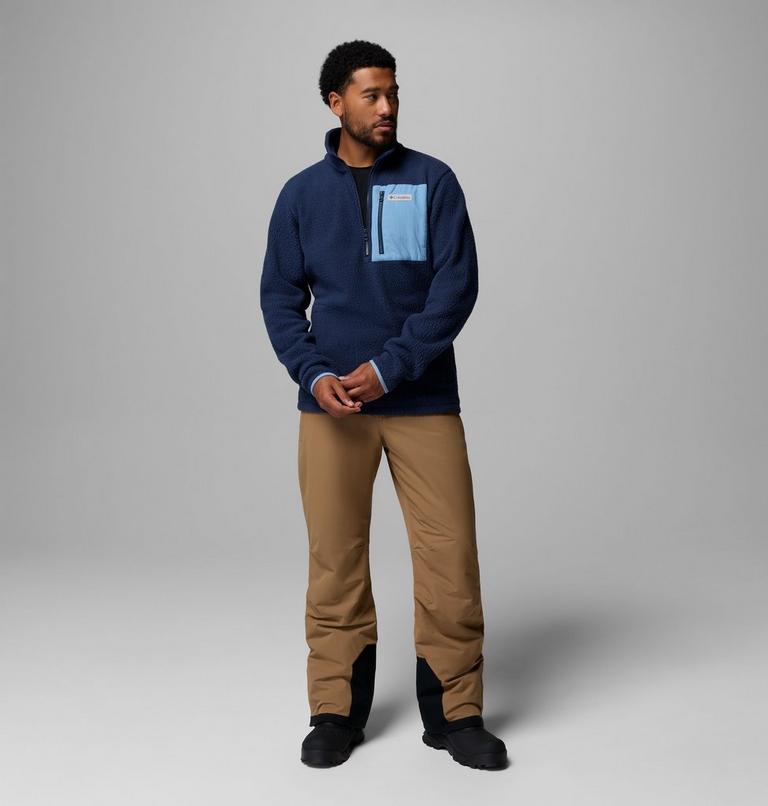 Men's Jasper Ridge Pebbled Half Zip Fleece, Color: Collegiate Navy, Rainy Day, image 2