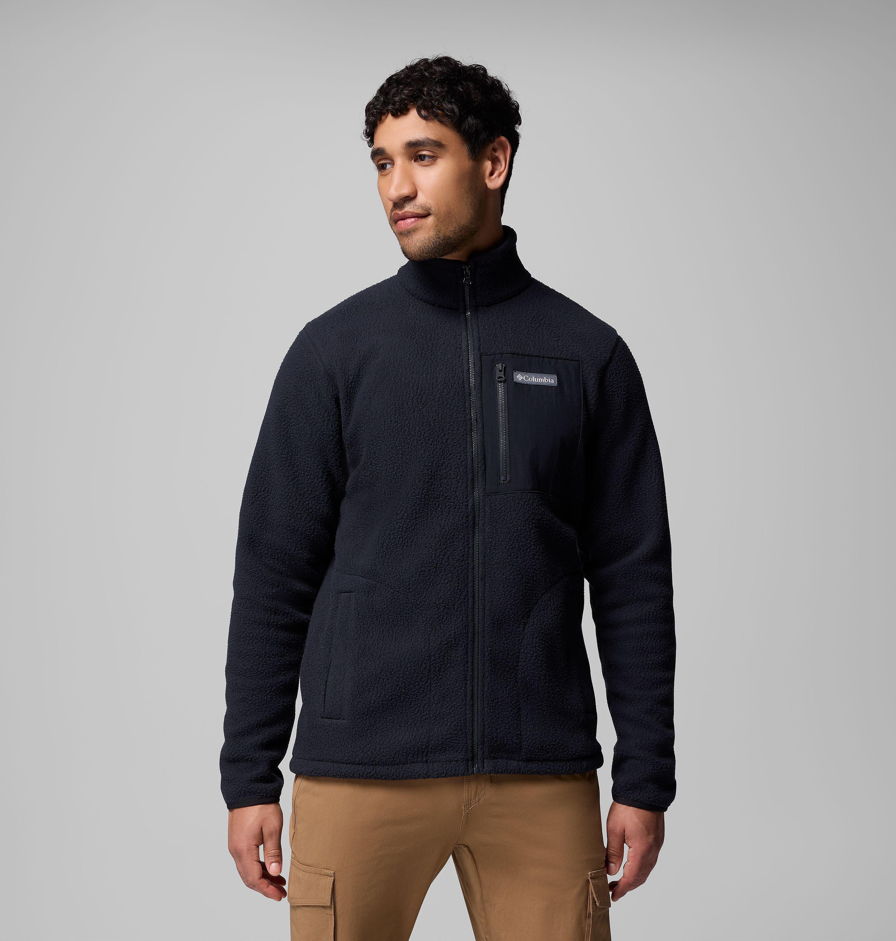 Columbia Sportswear Men's Black Columbia - Jasper Ridge™ Pebbled Fleece Jacket - Small