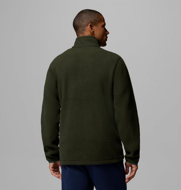 Men's Jasper Ridge Pebbled Fleece Jacket, Color: Greenscape, Rain Forest, image 3
