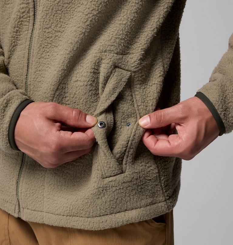 Men's Jasper Ridge Pebbled Fleece Jacket, Color: Stone Green, Greenscape, image 7