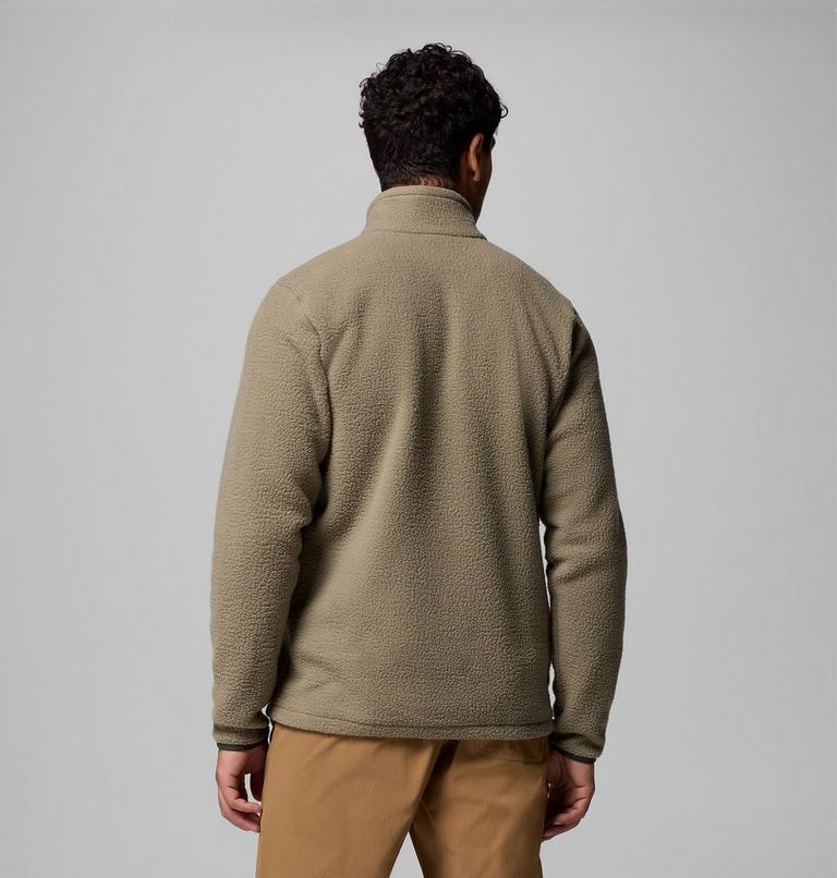 Men's Jasper Ridge Pebbled Fleece Jacket, Color: Stone Green, Greenscape, image 3