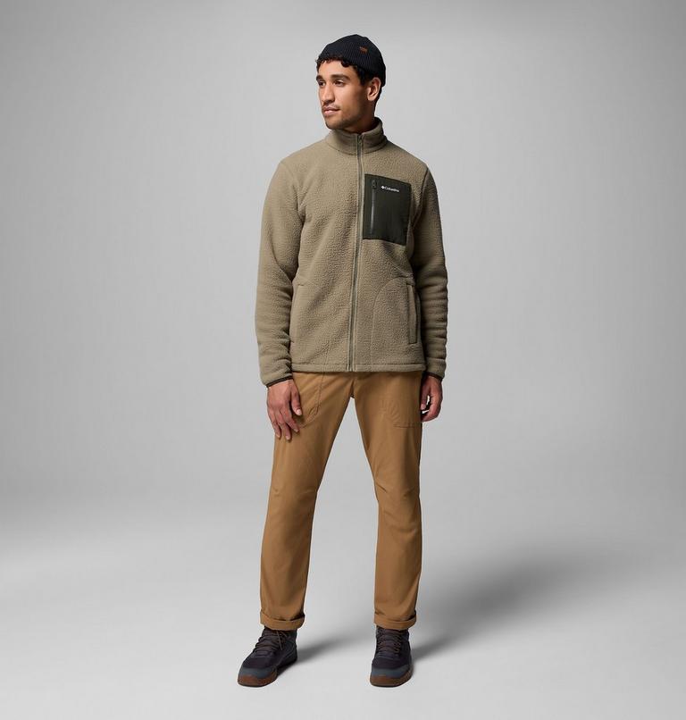 Men's Jasper Ridge Pebbled Fleece Jacket, Color: Stone Green, Greenscape, image 2
