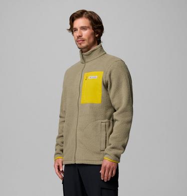 Men's Jasper Ridge Pebbled Fleece Jacket, Color: Stone Green, Antique Moss, image 4