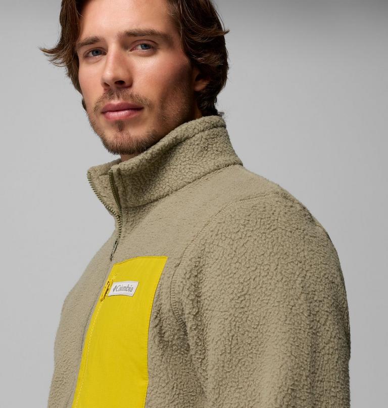 Men's Jasper Ridge Pebbled Fleece Jacket, Color: Stone Green, Antique Moss, image 6