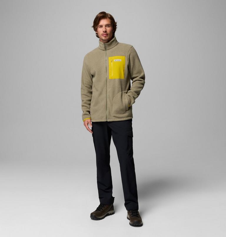 Men's Jasper Ridge Pebbled Fleece Jacket, Color: Stone Green, Antique Moss, image 2