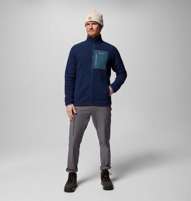 Veste Polaire Texturée Jasper Ridge Homme, Color: Collegiate Navy, Everblue, image 2