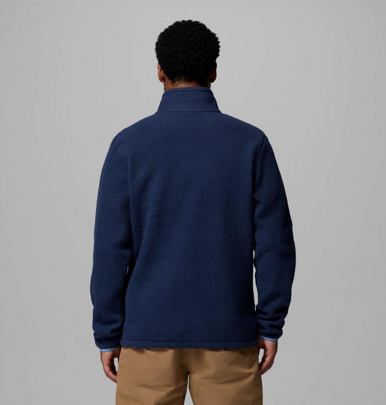 Men's Jasper Ridge Pebbled Fleece Jacket, Color: Collegiate Navy, Rainy Day, image 3