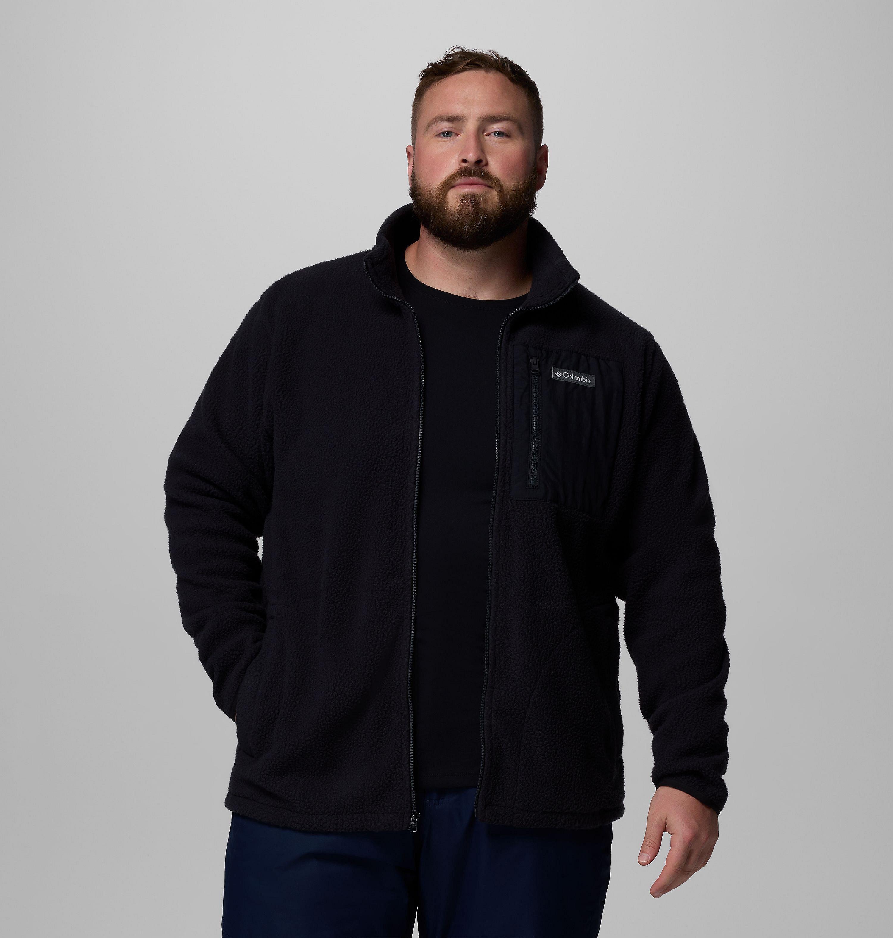 Men's Jasper Ridge Pebbled Full Zip Fleece - Big | 010 | 6X 5