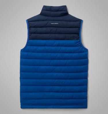 Kids' Powder Lite Vest, Color: Mountain Blue, Collegiate Navy, image 2