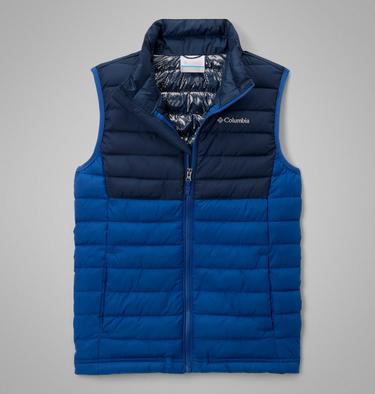 Kids' Powder Lite Vest, Color: Mountain Blue, Collegiate Navy, image 1