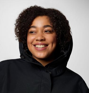 Women's Long Valley Trench III - Plus Size, Color: Black, image 12