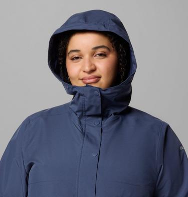 Women's Long Valley Trench III - Plus Size, Color: Nocturnal, image 8
