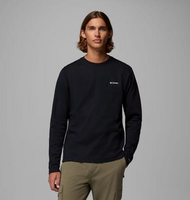 Men's Planetary Point Long Sleeve Technical Graphic T-Shirt, Color: Black, LC Gem Columbia, image 5