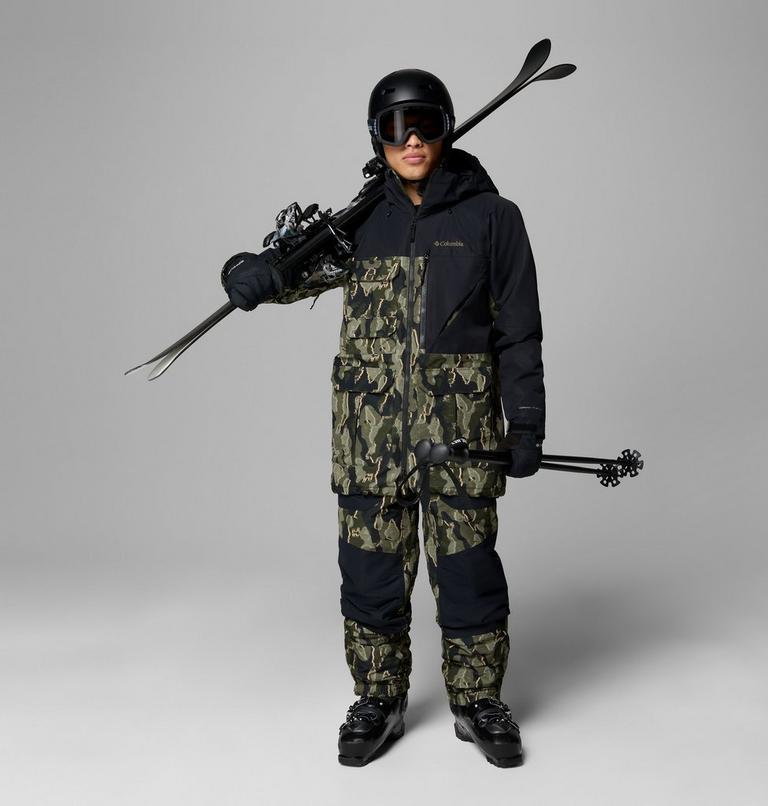 Men's Coreshot Printed Jacket, Color: Greenscape Treebark Print, Black, image 2