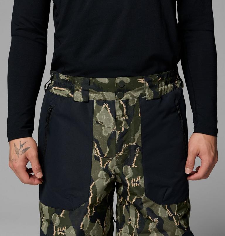 Pantalones impermeables de esquí con estampado Coreshot para hombre, Color: Greenscape Treebark Print, Black, image 4
