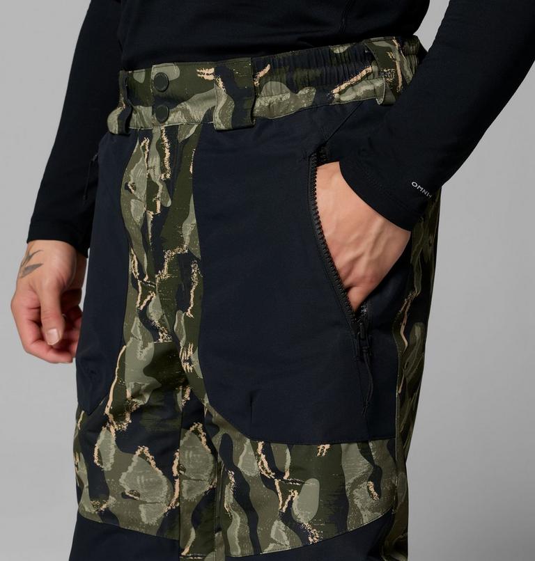 Pantalones impermeables de esquí con estampado Coreshot para hombre, Color: Greenscape Treebark Print, Black, image 6