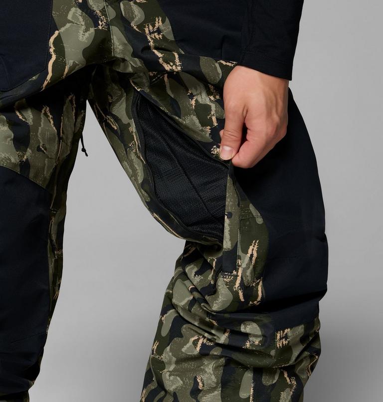Pantalones impermeables de esquí con estampado Coreshot para hombre, Color: Greenscape Treebark Print, Black, image 7