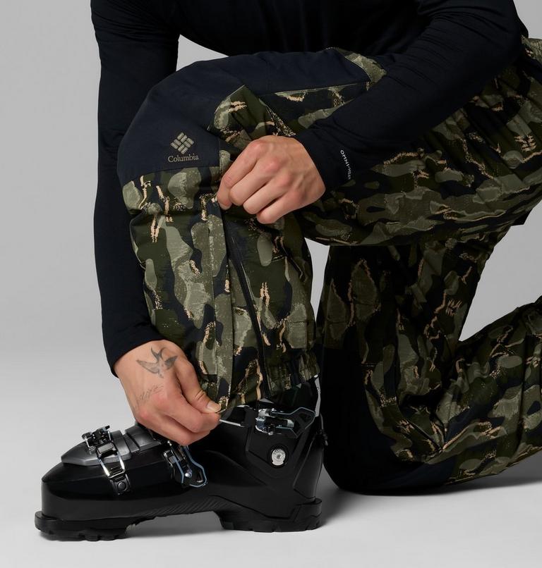 Pantalones impermeables de esquí con estampado Coreshot para hombre, Color: Greenscape Treebark Print, Black, image 9
