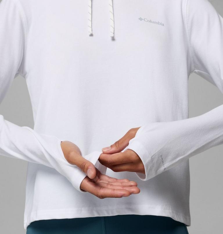 Felpa con cappuccio Sun Trek da donna, Color: White, image 6