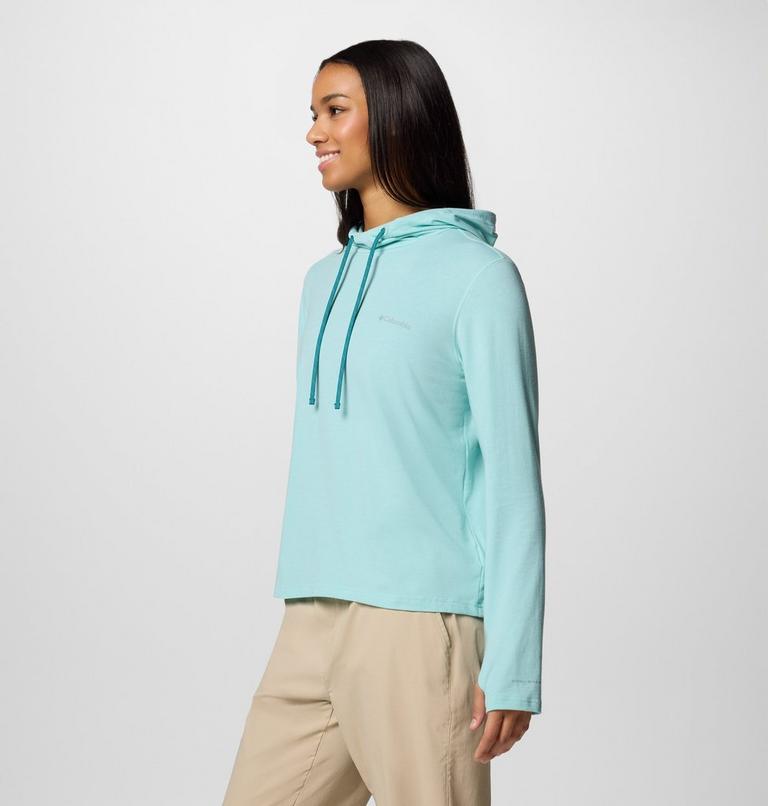 Women's Sun Trek Technical Hoodie, Color: Spray, image 3