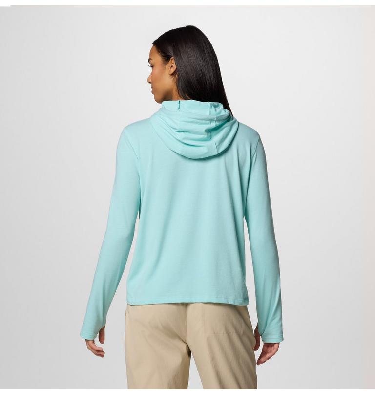 Women's Sun Trek Technical Hoodie, Color: Spray, image 2