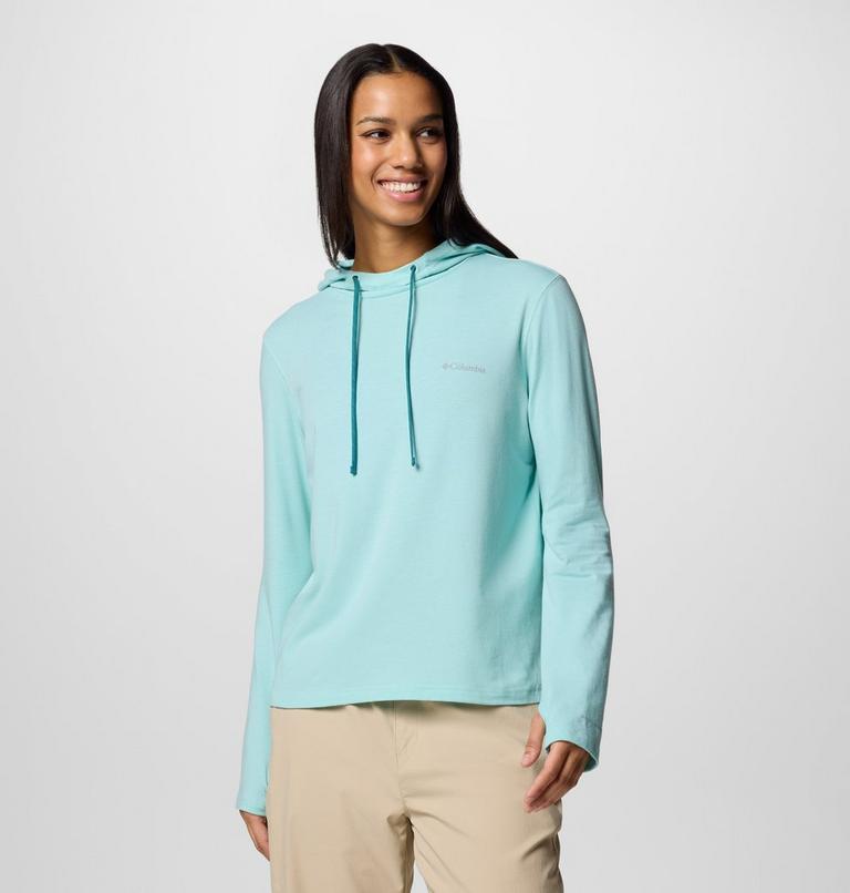 Women's Sun Trek Technical Hoodie, Color: Spray, image 1