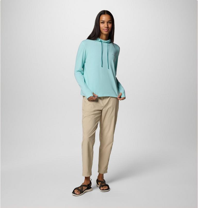 Women's Sun Trek Technical Hoodie, Color: Spray, image 5