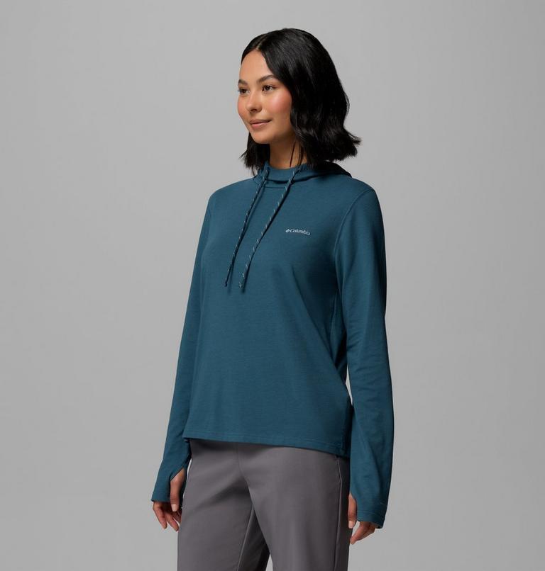 Women's Sun Trek Technical Hoodie, Color: Everblue, image 4