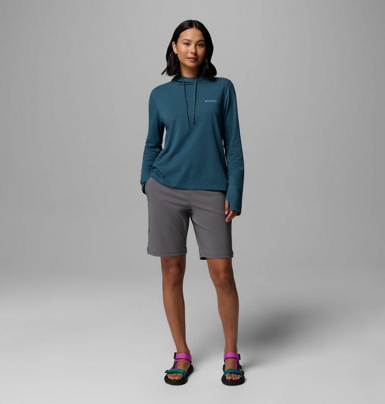 Women's Sun Trek Technical Hoodie, Color: Everblue, image 2