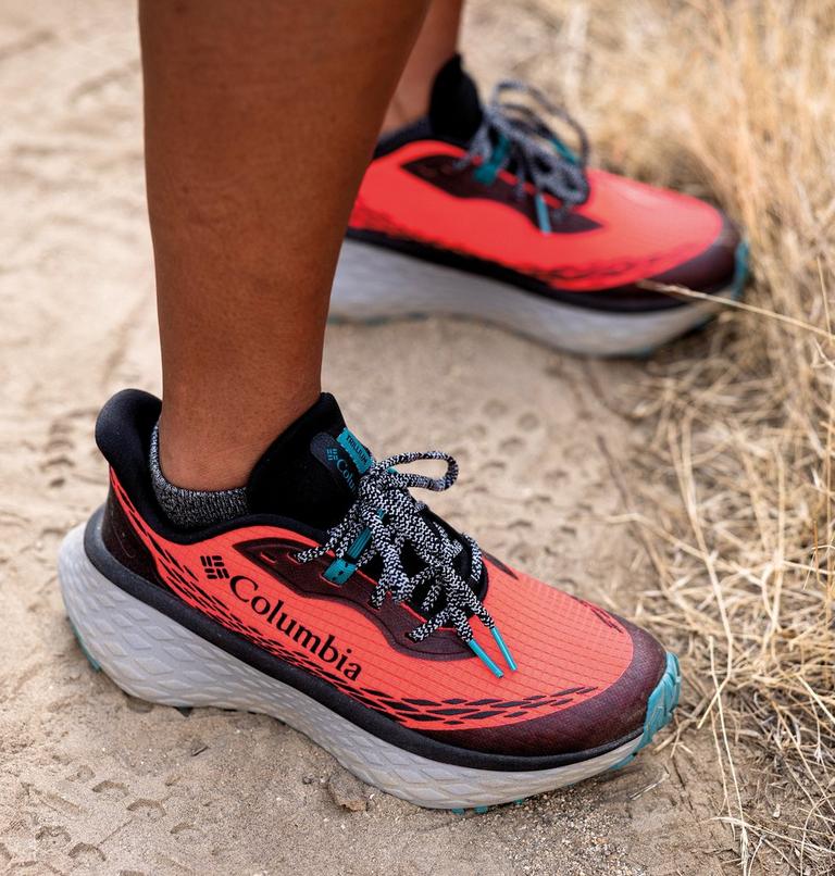 Women's Konos Trillium ATR Hiking Shoe, Color: Neon Sunrise, Teal Chloride, image 11