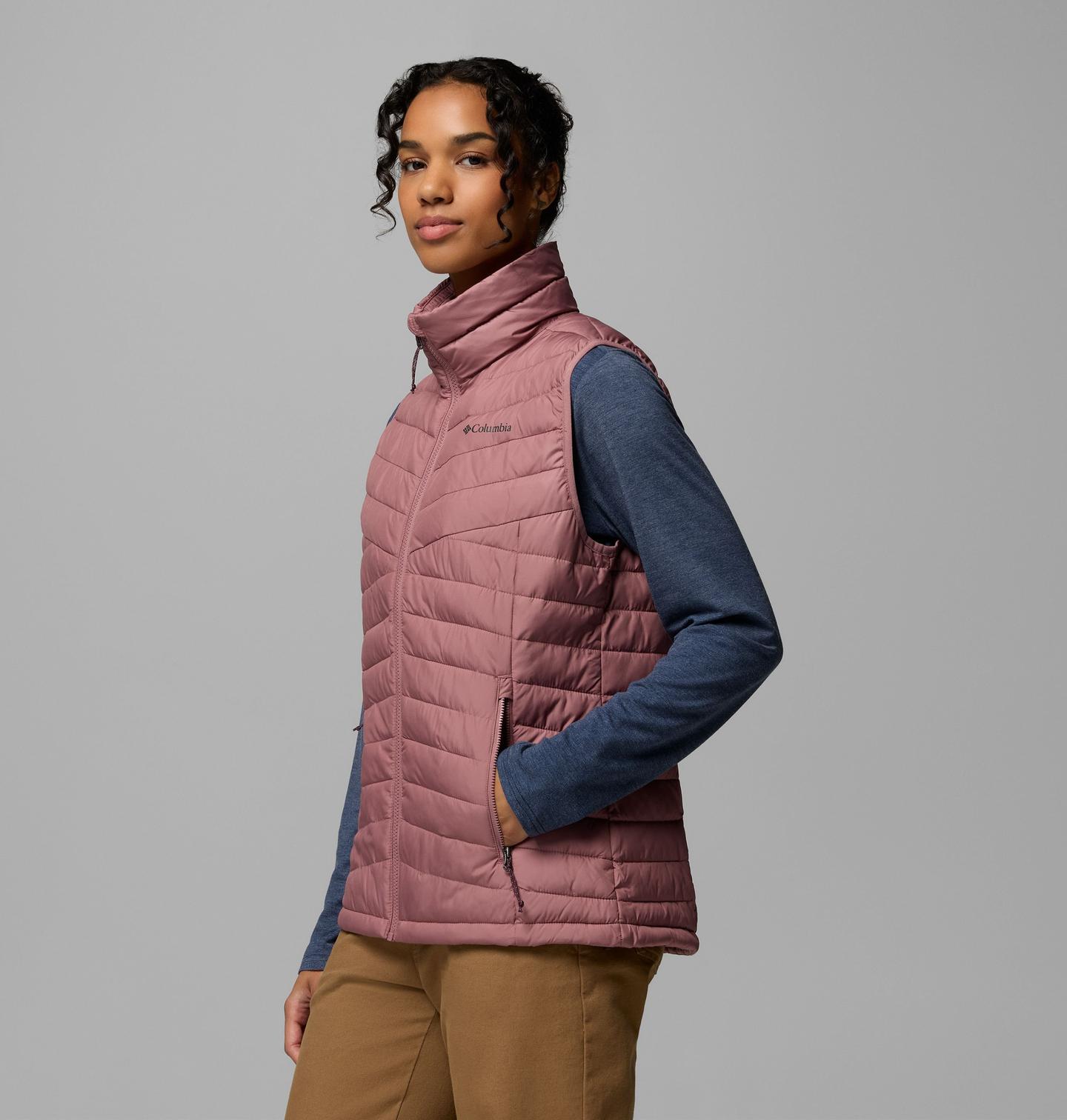 Женский жилет Columbia White Out 1.0 Vest, цвет: Инжирный — фото 3