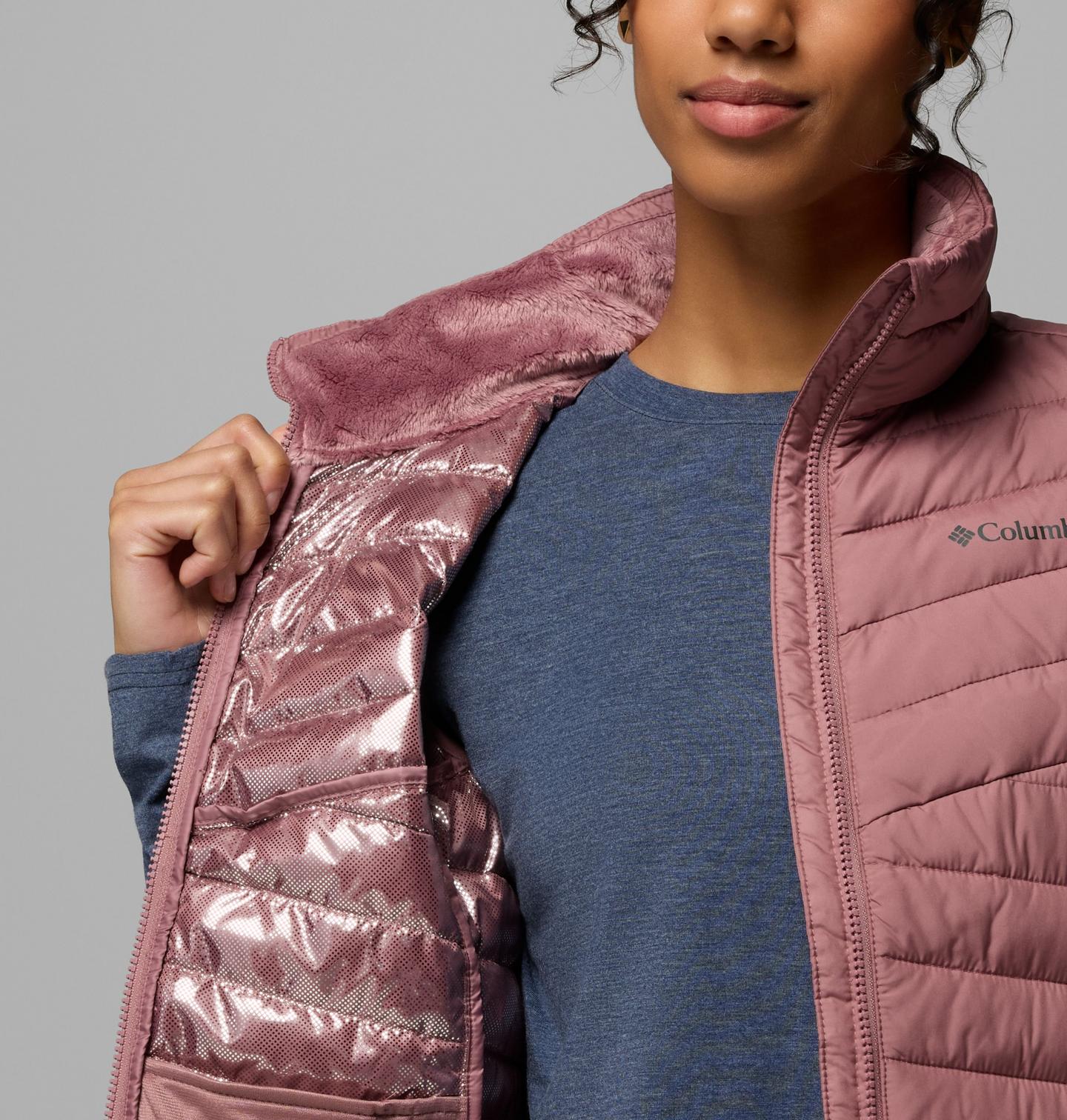 Женский жилет Columbia White Out 1.0 Vest, цвет: Инжирный — фото 4