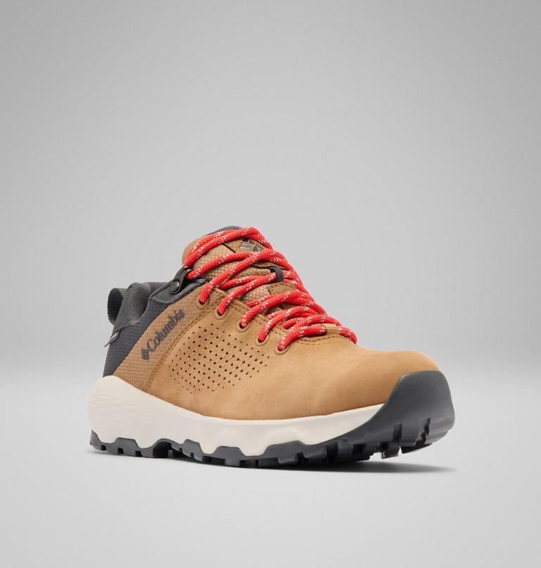 Women's Newton Nimble LTR Waterproof Shoe, Color: Elk, Poppy Red, image 3