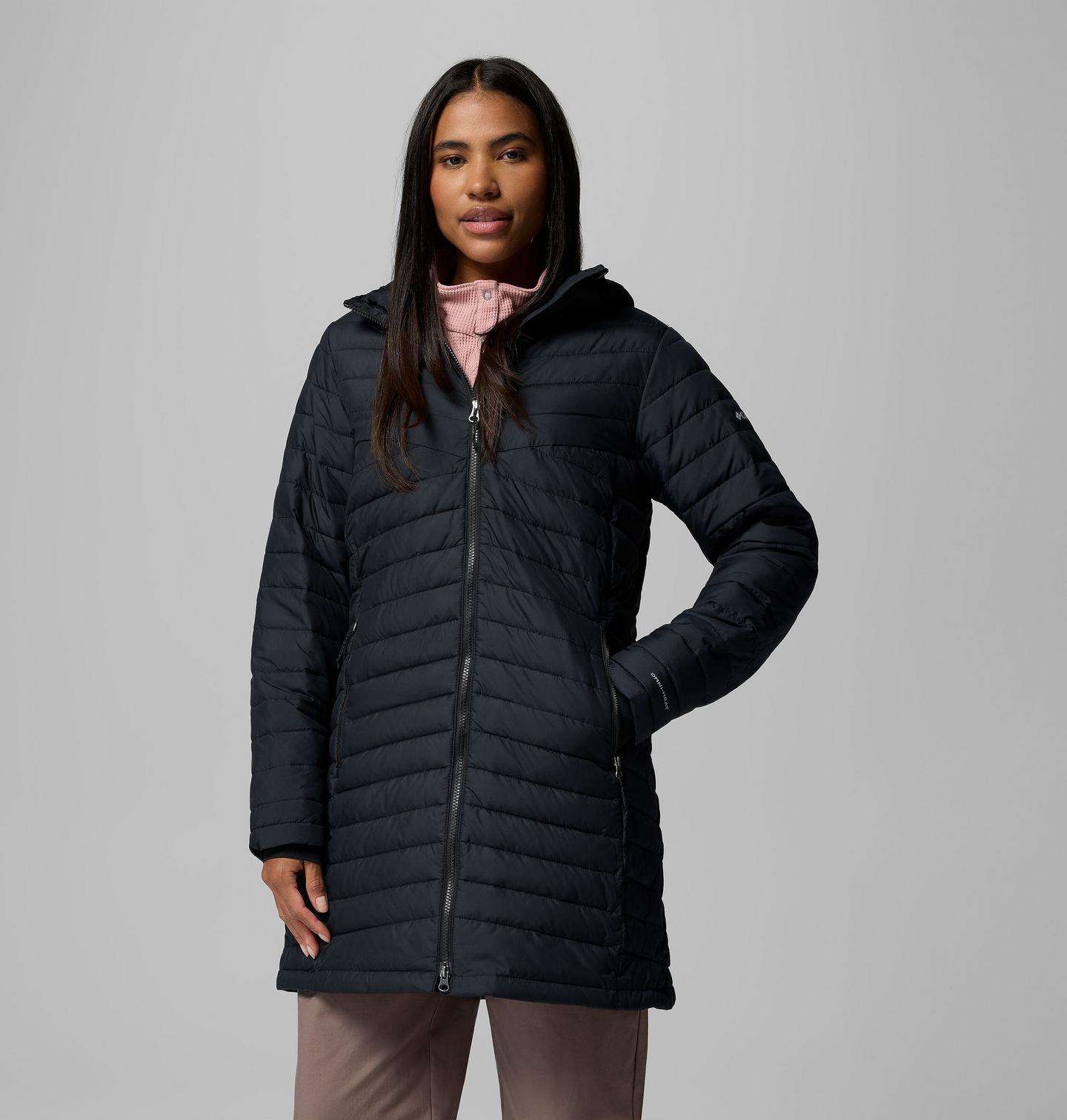 Женская куртка Columbia White Out 1.0 Mid Hooded, цвет: Чёрный — фото 1
