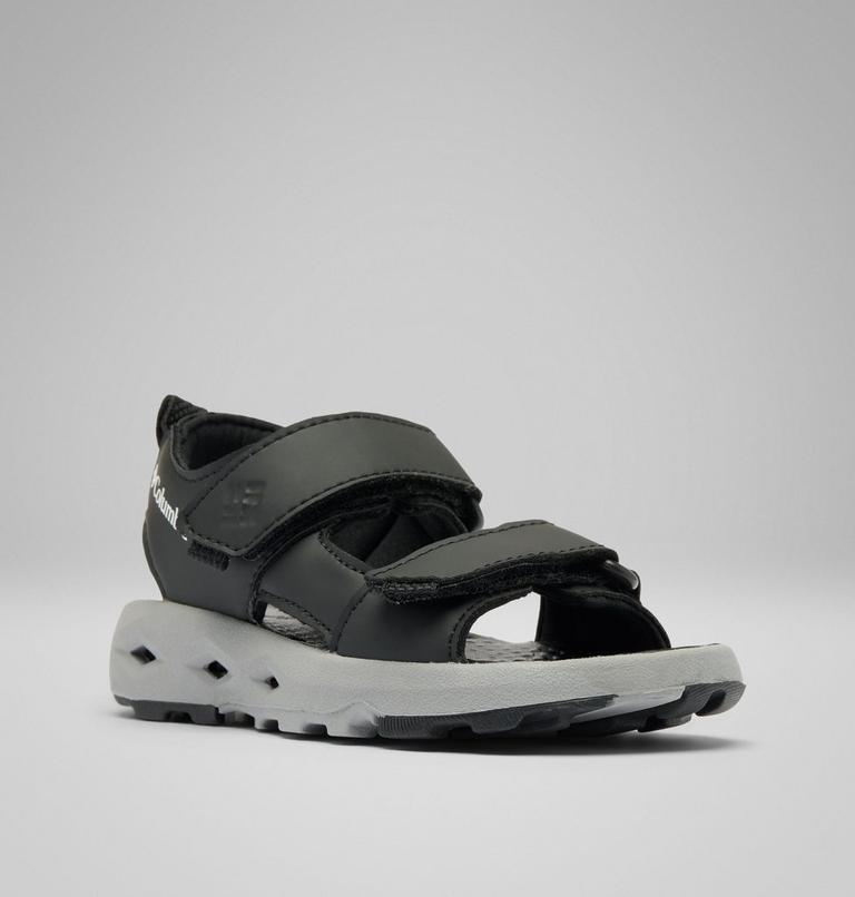 Children's Techsun Adventure Sandal, Color: Black, White, image 3