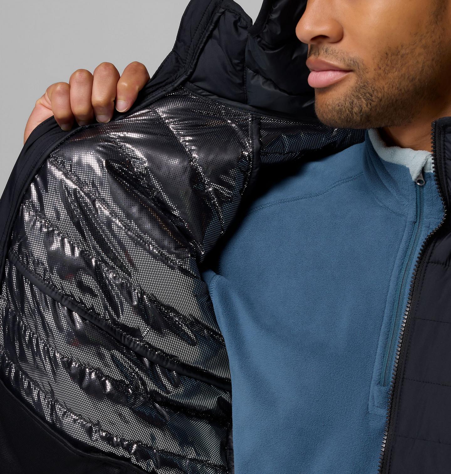 Мужская куртка Columbia White Out 1.0 Hooded, цвет: Чёрный — фото 4