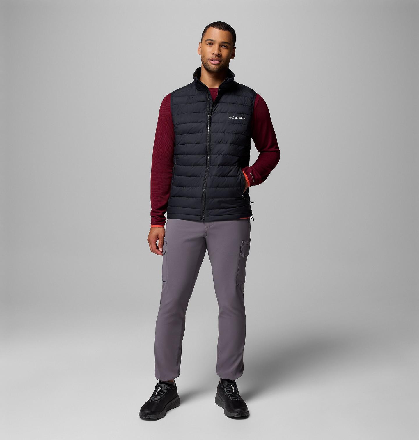 Мужской жилет Columbia White Out 1.0 Vest, цвет: Чёрный — фото 2