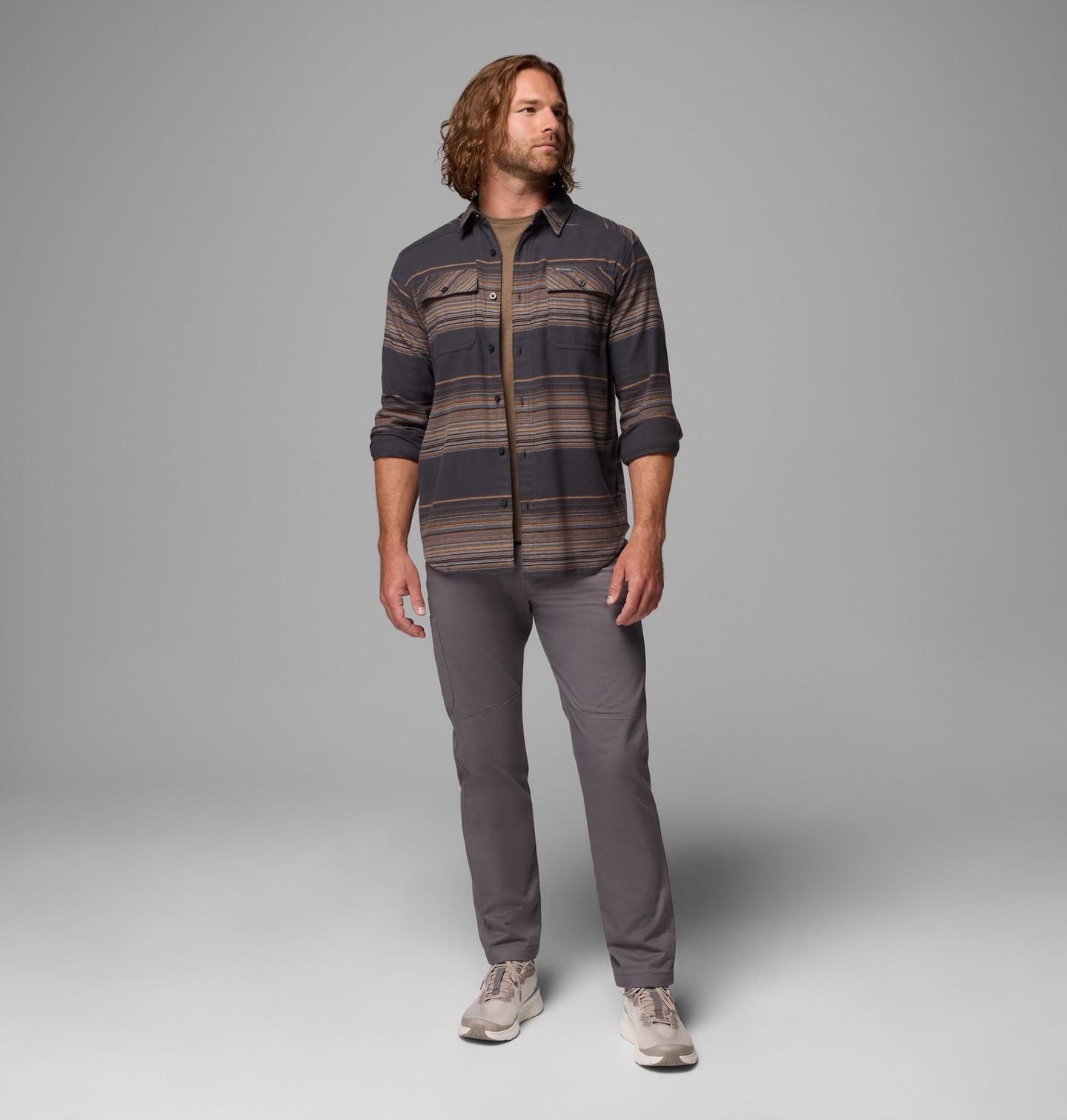Мужская рубашка Columbia Juniper Dunes Flannel Long Sleeve, цвет: Полосатый — фото 2