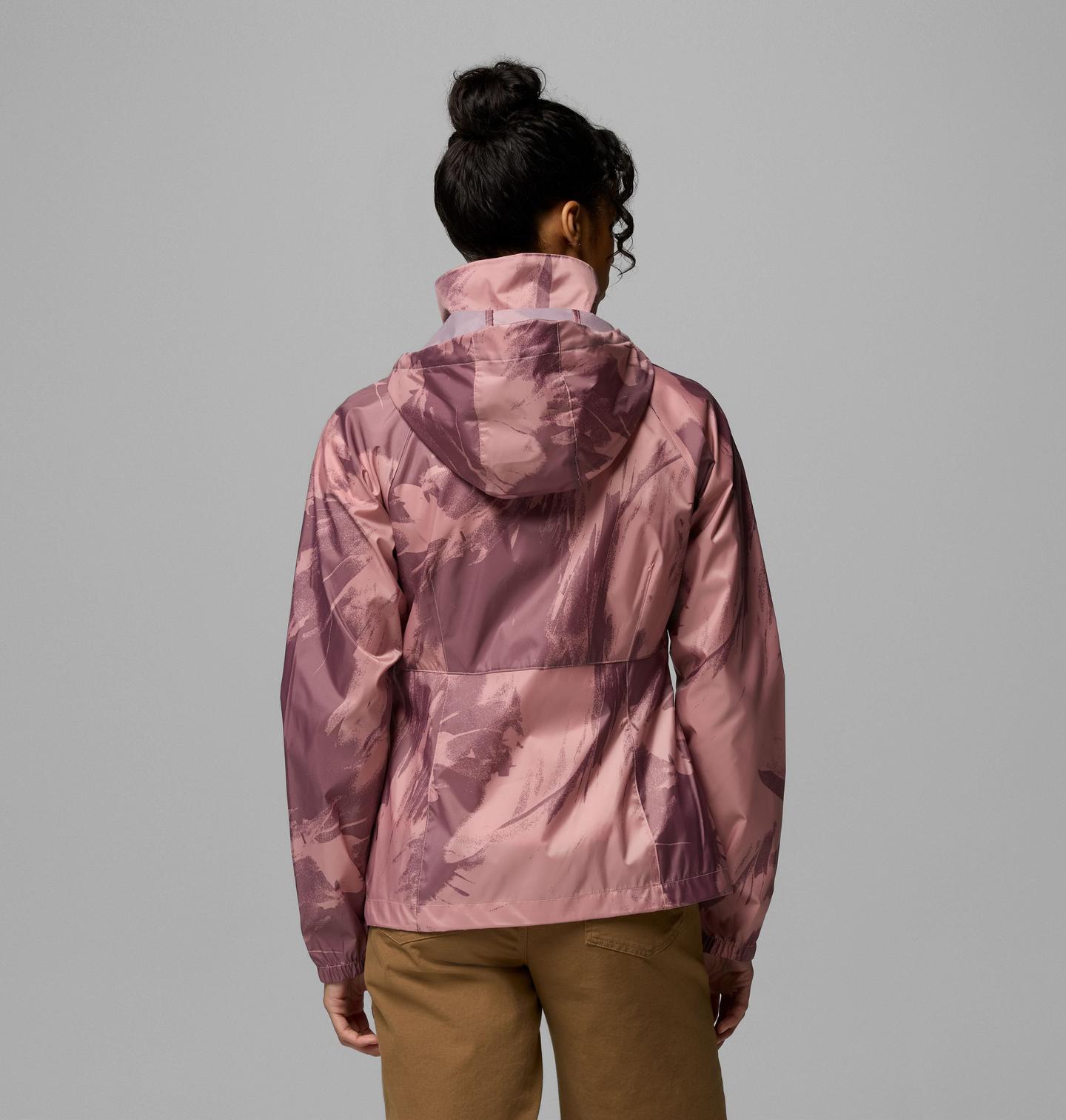 Женская куртка Columbia Access Point Printed Rain Jacket, цвет: Fig, Snowflight Tonal — фото 3