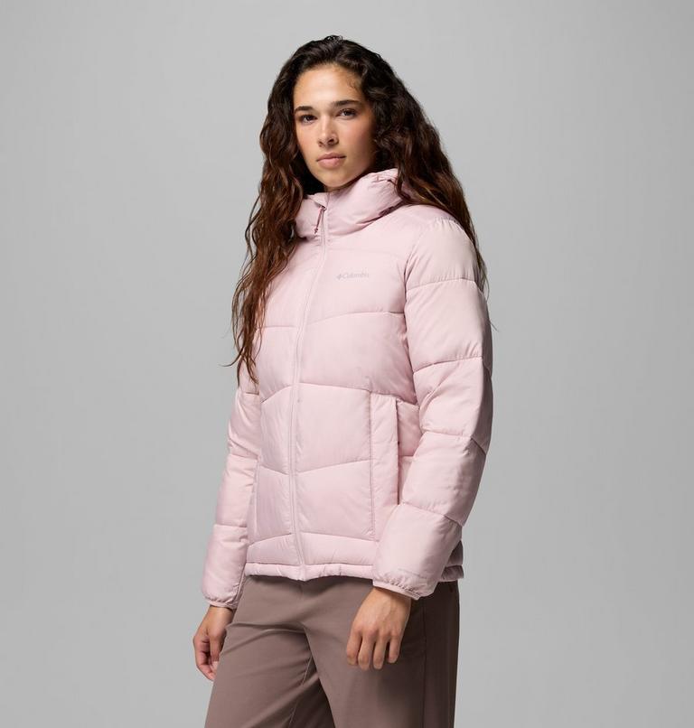 Women's Fivemile Butte Hooded Puffer Jacket, Color: Mineral Pink, image 4