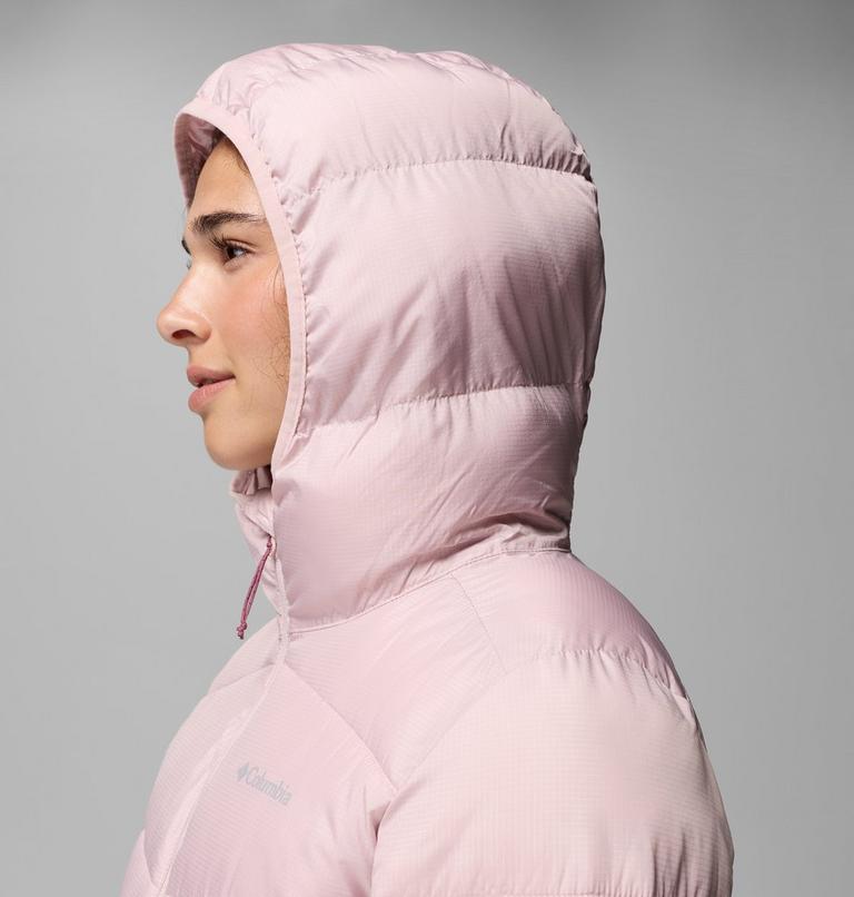 Women's Fivemile Butte Hooded Puffer Jacket, Color: Mineral Pink, image 8