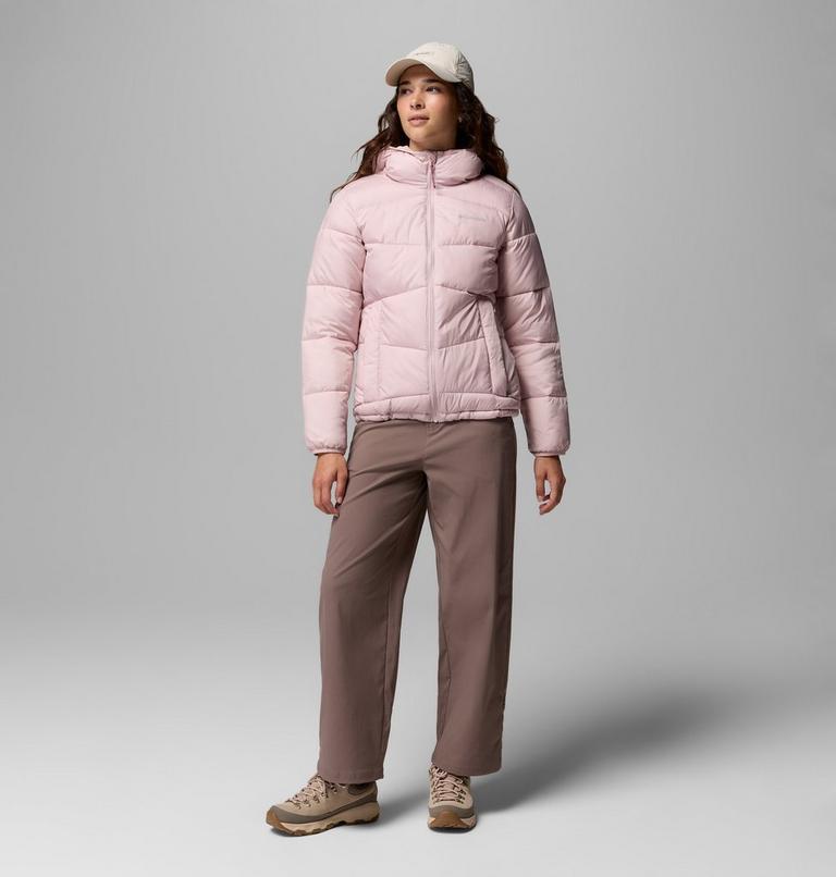 Women's Fivemile Butte Hooded Puffer Jacket, Color: Mineral Pink, image 2