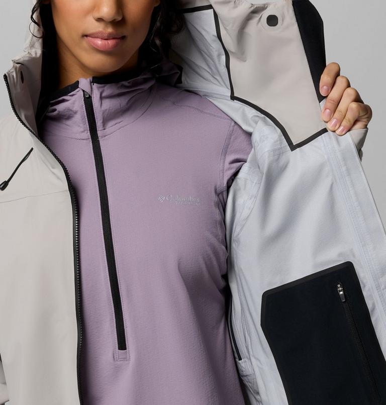 Women's Saudan Pro 3L Waterproof Jacket, Color: Flint Grey, image 6