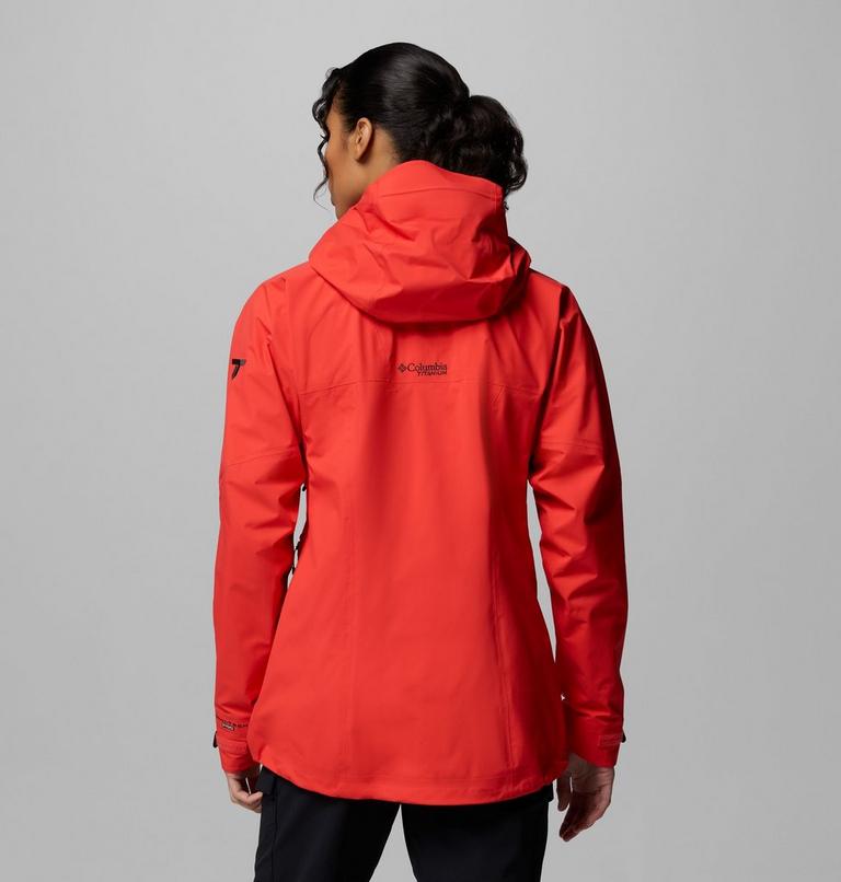 Women's Saudan Pro 3L Waterproof Jacket, Color: Poppy Red, image 3